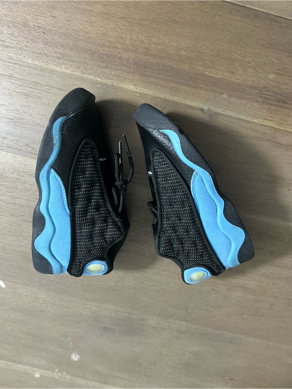 Nike Kids Black and Light Blue Slip-On Sneakers